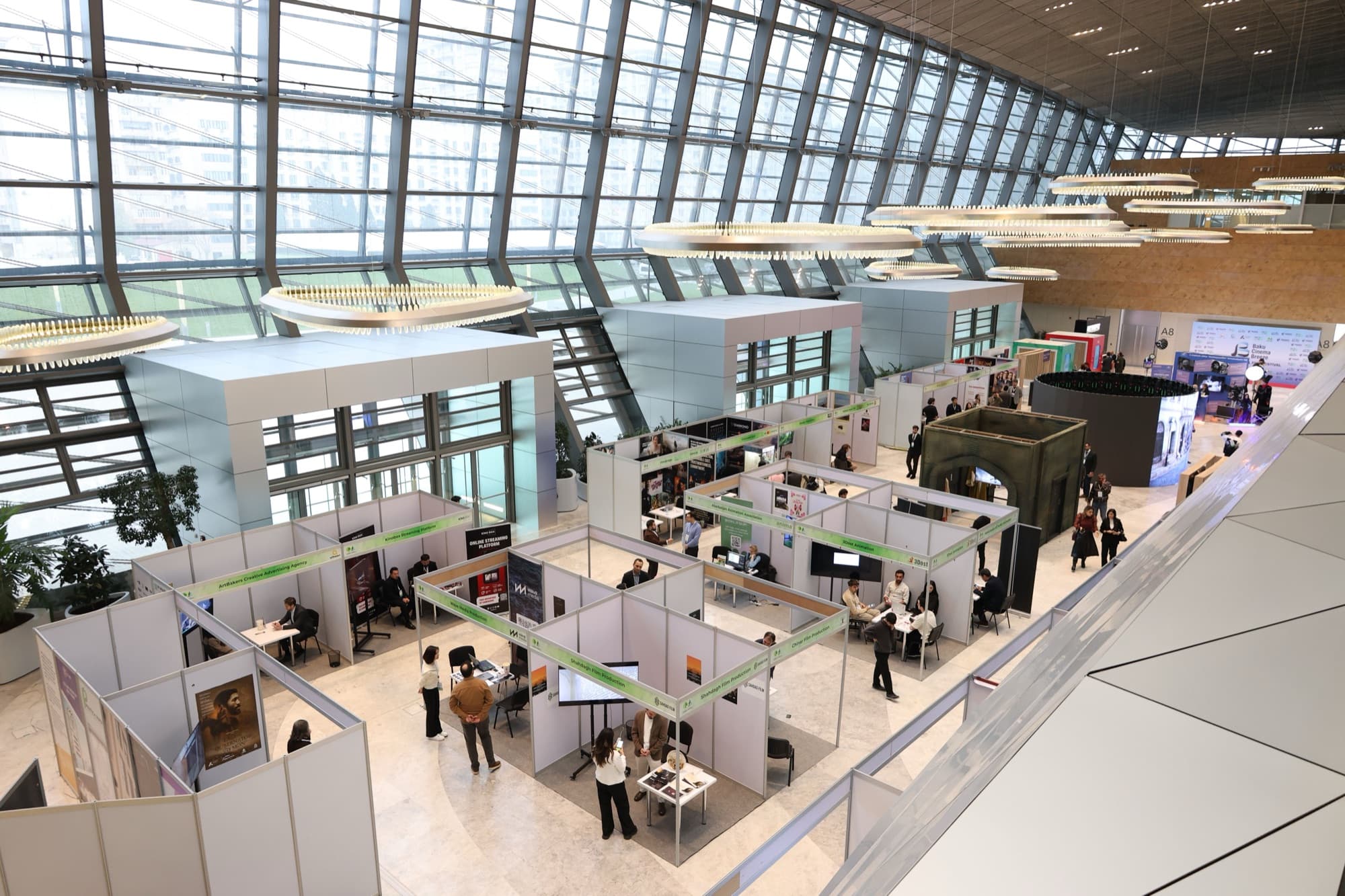 Exhibition hall with stands
